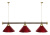 Лампа STARTBILLIARDS 3 пл. RAL (плафоны красные,штанга красная)