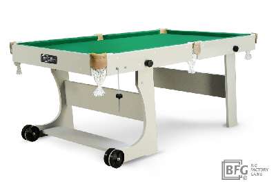 Бильярд BFG Compact Light 5 (Серый) (Пул, серый (ЛДСП), ЛДСП_16, Сукно Euro Pro 50 ш1.98м Yellow green, Х/б сетка)
