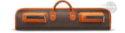 Чехол на 3-х составной кий Милан (черно-оранжевый)