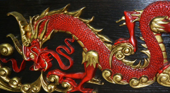 Dragon СБ 12 массив граб (РП, Dragon красный, Manchester 70 Camel ш2.0м, Кожаная сетка, Тиснение золото)