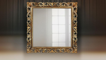Зеркало Винченцо  1594 х 1594 (матовый лак,Сильвер/Глянцевый лак )