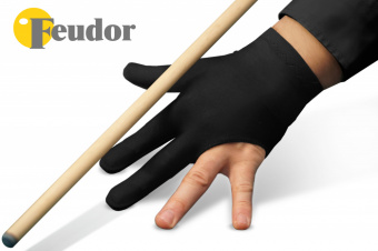 Перчатка-бильярдная Feudor Standard black XL