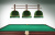 Лампа Аристократ-Люкс 3 3пл. береза (№3,бархат зеленый,бахрома зеленая)