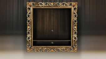 Модуль для TV 1234 х1234 с полкой (Патина)