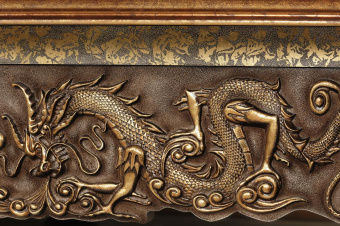 Dragon Гранж СБ 12 массив граб (РП, Dragon Гранж, Manchester 70 Camel ш2.0м, Скат обрезин, Тиснение серебро)