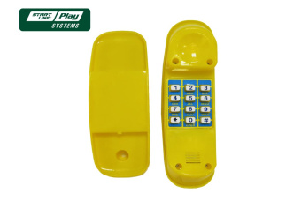 Пластиковый телефон желтый