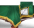 Чехол для б/стола 9-2 (зеленый с желтой бахромой, с логотипом)
